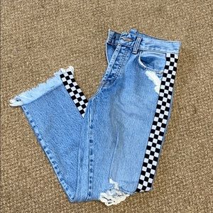 Carmar / LF checker side stripe jeans